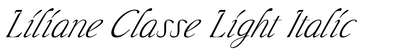 Liliane Classe Light Italic